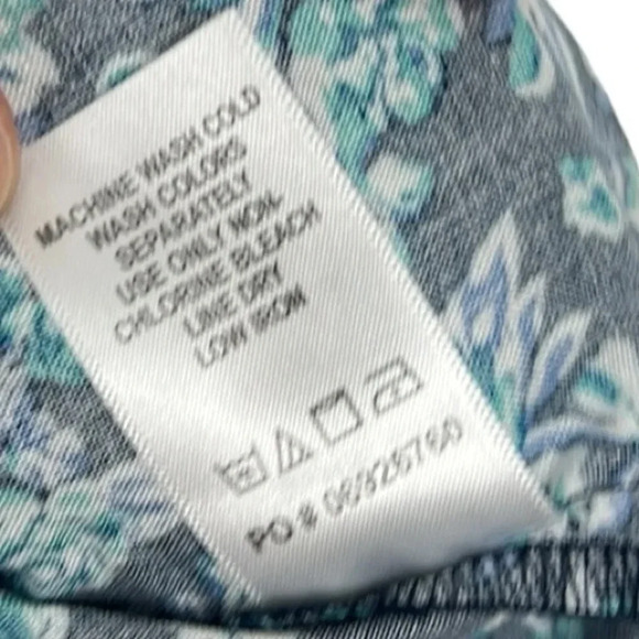 Woman Within New Women’s 14/16 M Button-Front Mixed Print Tunic Top - Picture 9 of 10